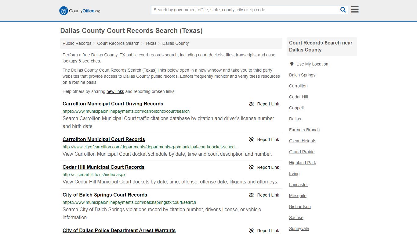 Dallas County Court Records Search (Texas) - County Office